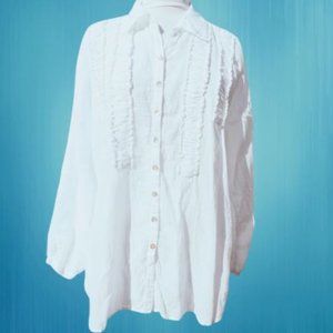 Sundance JP and Mattie Women's Large 100% Cotton BOHO Button up Prairie Lagenlo